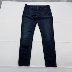 Harley‎ Davidson Mid Rise Slim Stretch Jeans 32x28 Women 29 Dark Wash Blue Denim